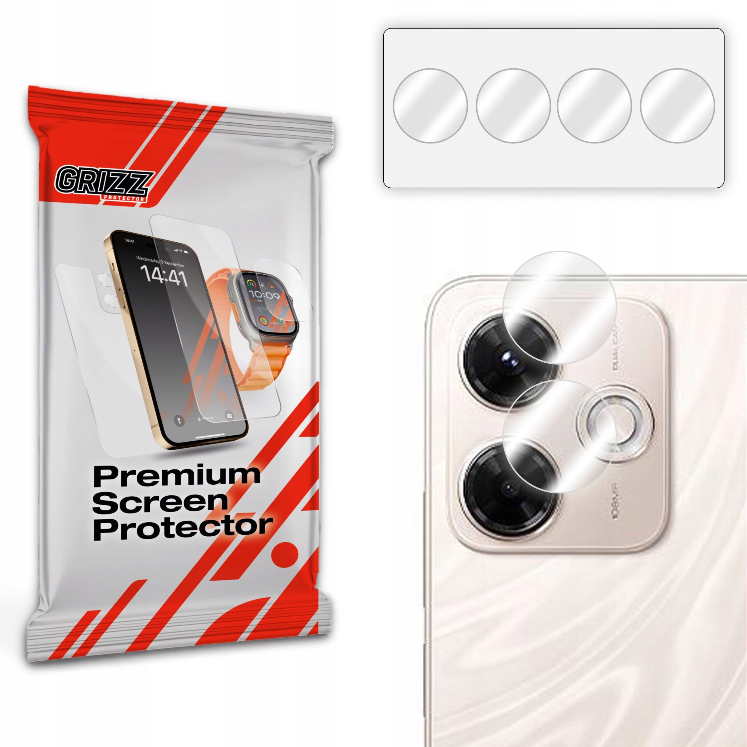 Szkło na aparat GrizzGlass HybridGlass Camera do Xiaomi Redmi 13x