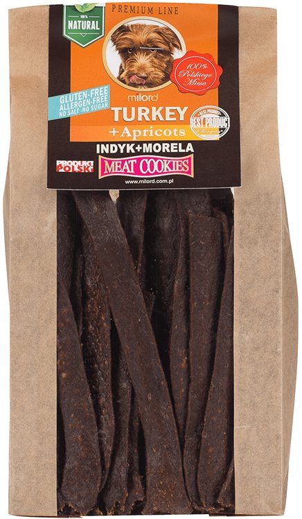 Przysmak dla psa - ciastka indyk z morelą 80 g