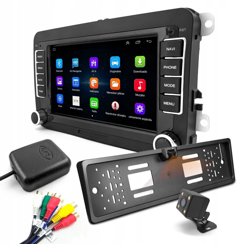 Radio Samochodowe 7021A 2/32 GB 2DIN GPS Android 12 VAG Kamera Cofania WiFi