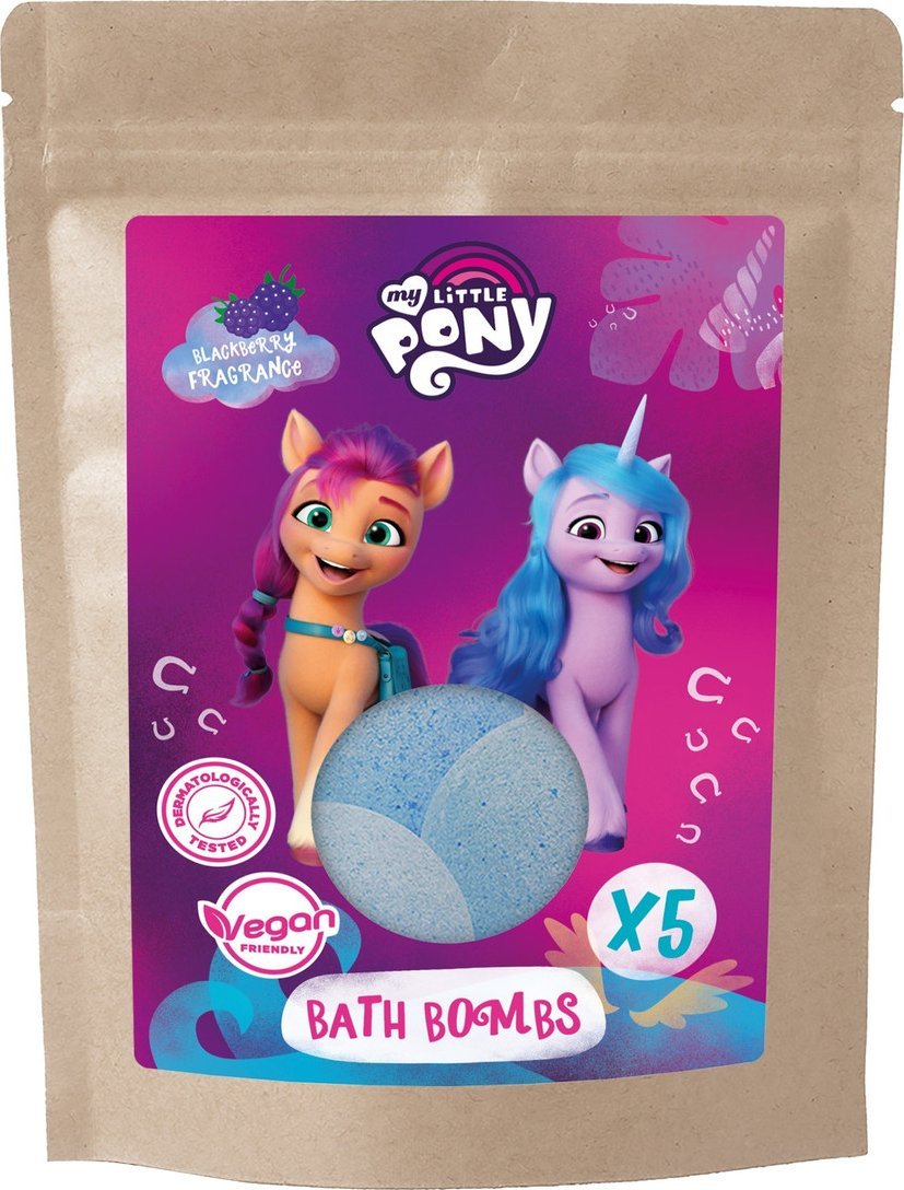 Art.rozne MK Kids my little pony kule koloryzujące do kąpieli jeżyna, malina 5 x 50g 250g