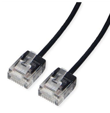 ROLINE UTP Data Center Patch Cord Cat.6A (Class EA), LSOH, Slim, Ultra Short Connector, czarny, 5 m