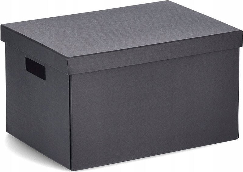 Zeller Pojemnik do przechowywania z pokrywką, karton z recyklingu, 25 x 35 x 20 cm