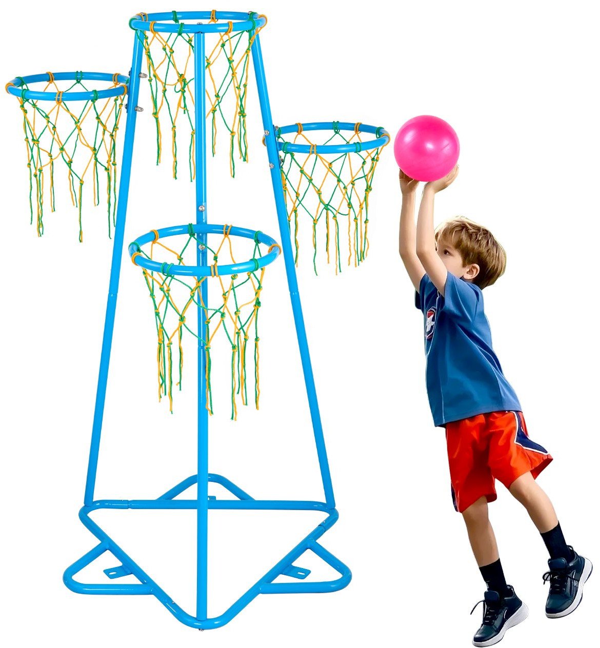 Kosz do Koszykówki dla Dzieci Cztery Regulowane Wysokości 940-1400 mm