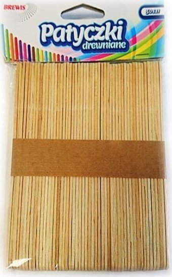 PATYCZKI DEKORACYJNE DREWNIANE PK140 KOLOROWE 14cm