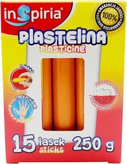 Plastelina pomarańczowa 15 lasek 250g