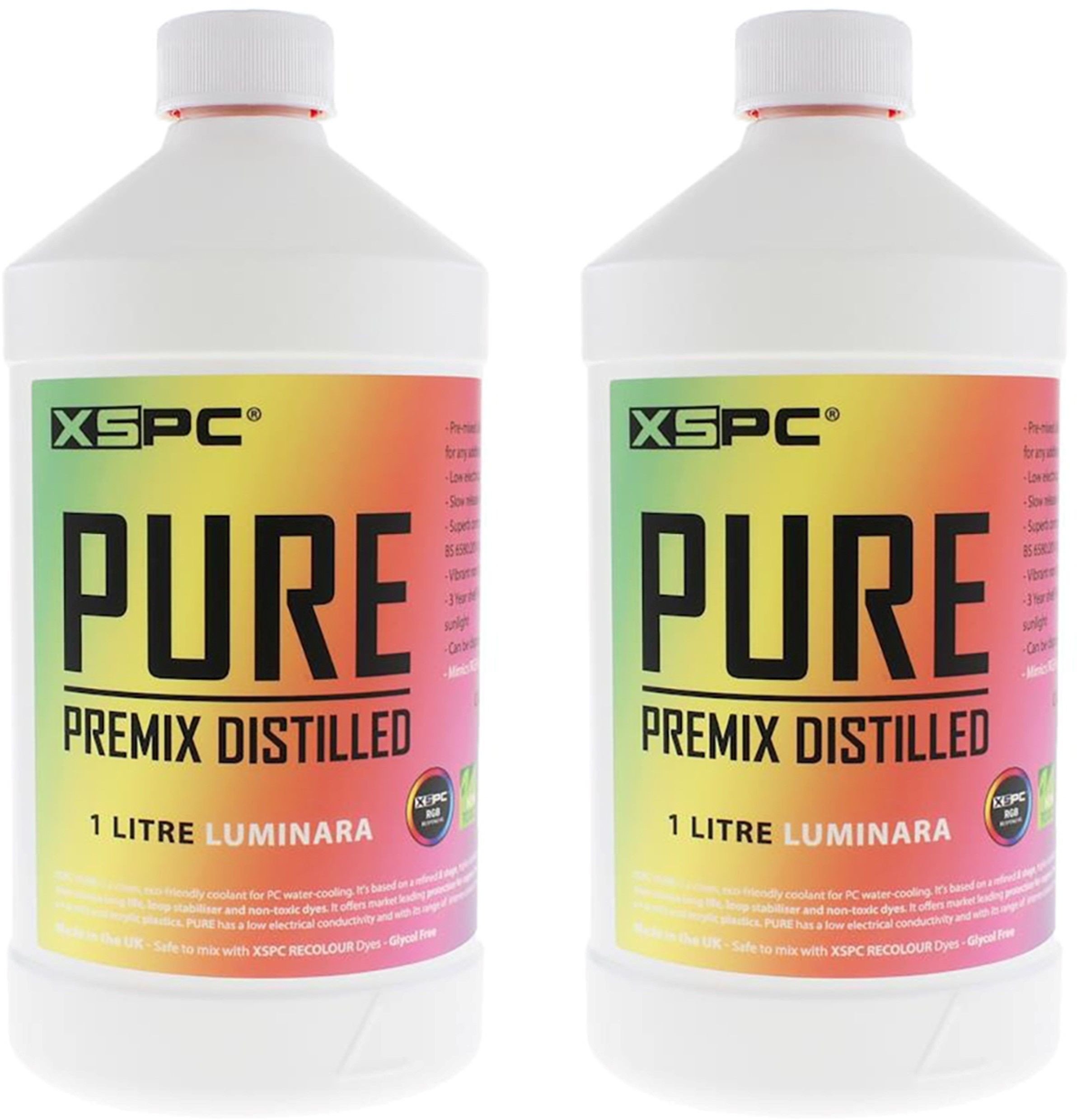 XSPC PURE Kühlmittel, 1 Liter Premix, RGB-Reaktiv - Luminara