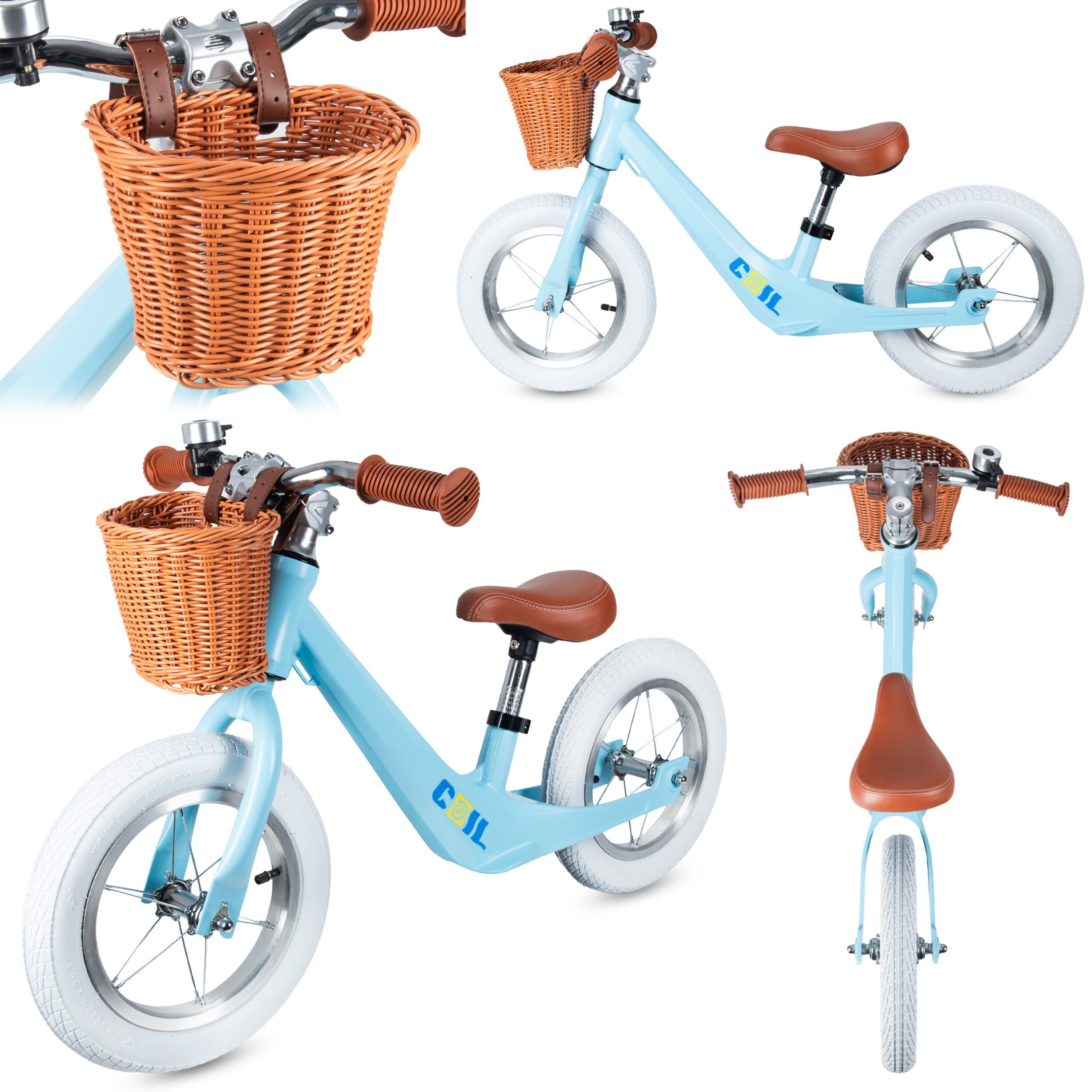 Coil rowerek biegowy magnezowy z koszyczkiem niebieski