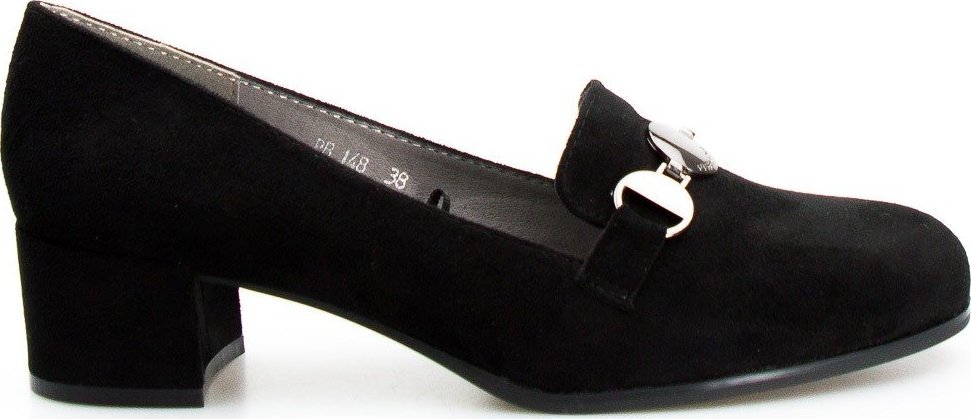 Sergio Leone Półbuty zamszowe na obcasie czarne Sergio Leone-39