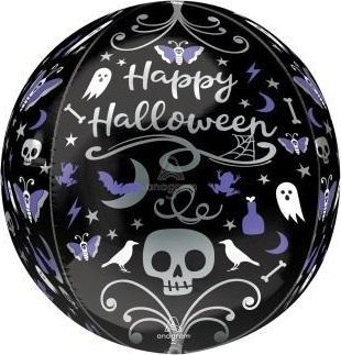 Balon foliowy Orbz Moonlight Halloween 38x40cm