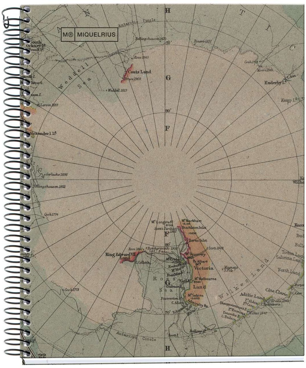 MIQUELRIUS Miquelrius Notatnik WELTKARTEN DESIGN A5 80 arkusz