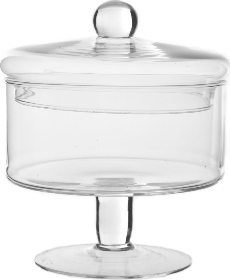 Bomboniera szklana z pokrywą 20 cm Sigma 1624