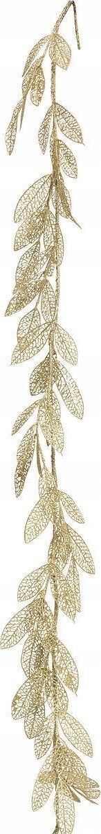 Dekoracja świąteczna Atmosphera Girlanda ze złotych liści z brokatem, 180 cm