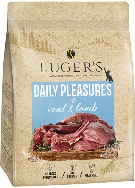 Lugers Daily Pleasures karma suszona dla kota z cielęciną i jagnięciną 1 kg