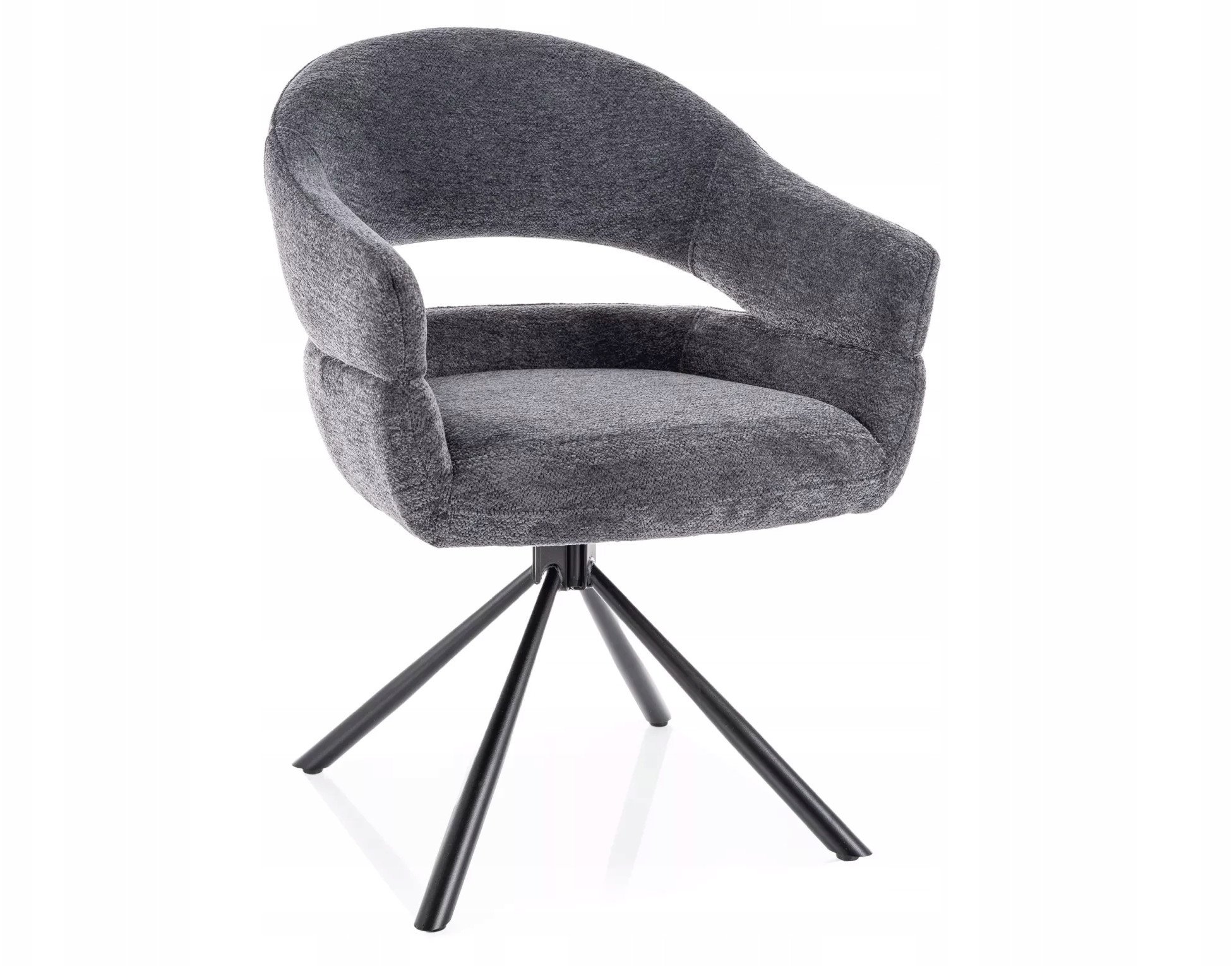 Krzesło do salonu BORGO RAVEN CIEMNY SZARY