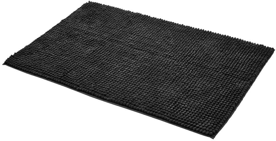 CHENILLE BATH MAT BLACK 60X40 HCO-0588C