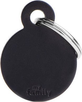 Zawieszka Adresówka Identyfikator z grawerem dla psa i kota małe czarne koło