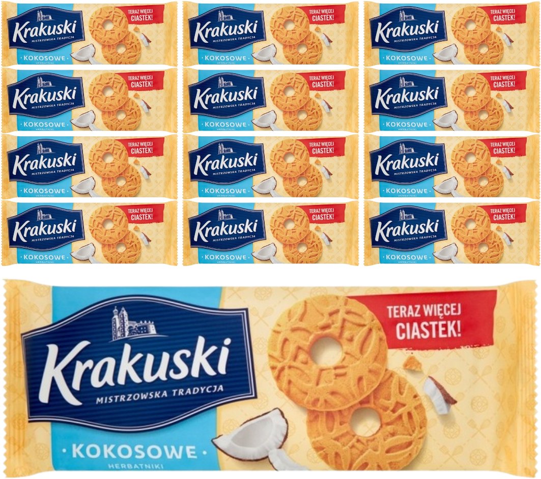 Krakuski Kokosowe Herbatniki 168 g x 12 sztuk