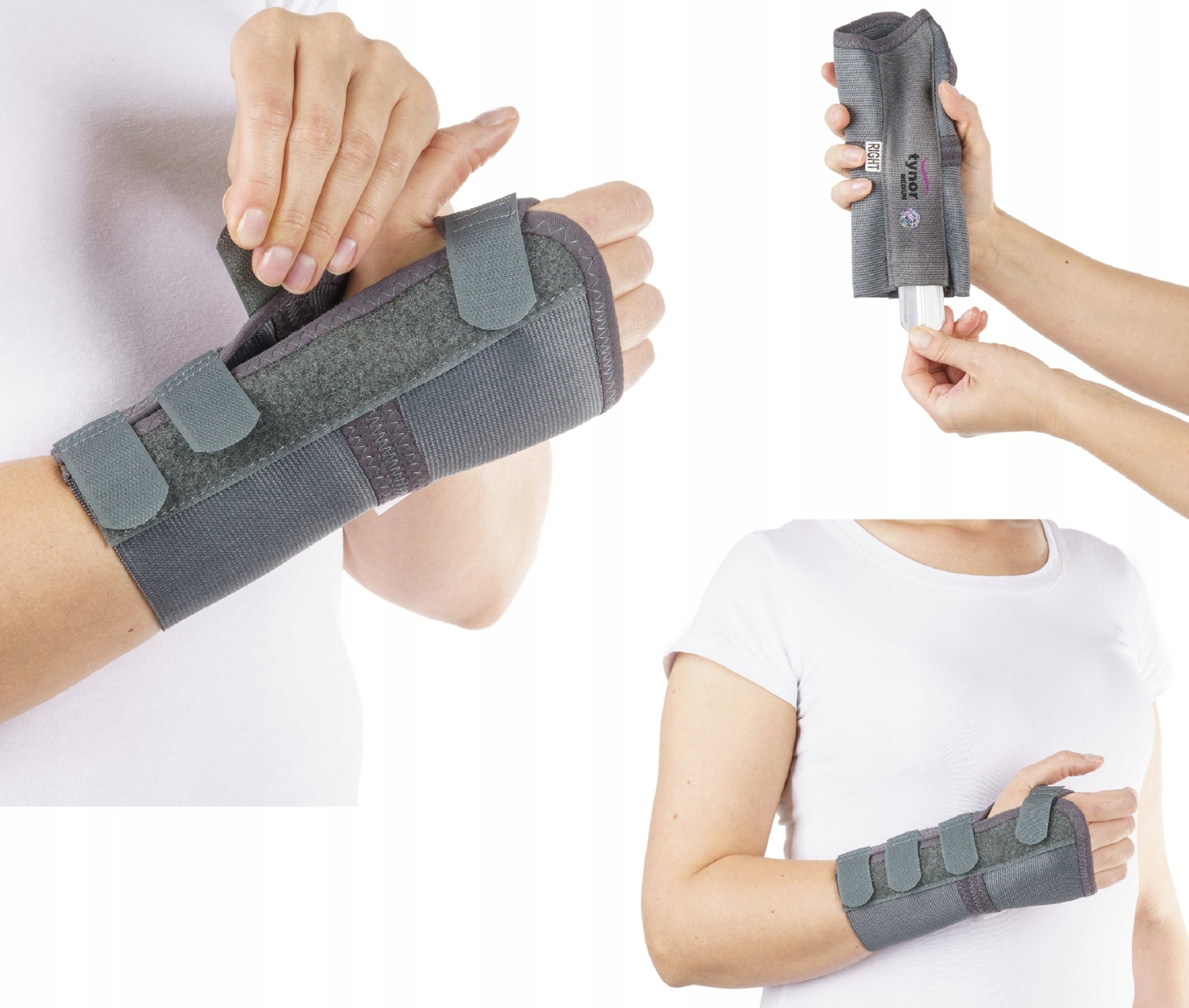 TYNOR ORTEZA NADGARSTKA STABILIZATOR RĘKI Z SZYNĄ