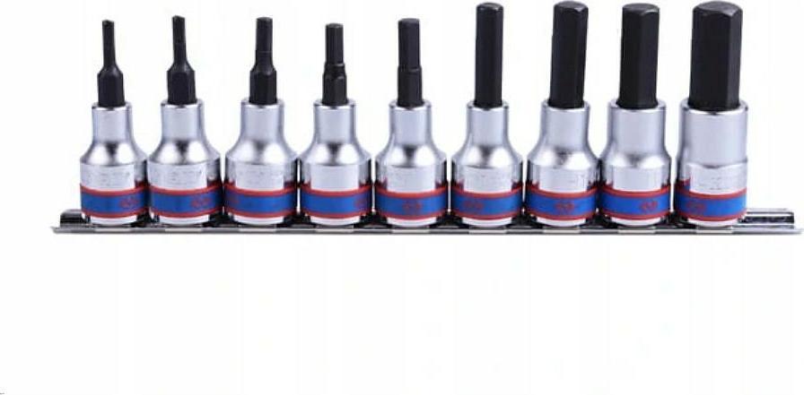 King Tony KING TONY NASADKI IMBUSOWE 1/2" DŁUGIE 9cz. 4-17mm KT4120PR10