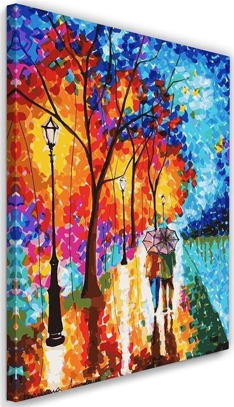 Feeby Obraz na płótnie, Jesienne malowane drzewa w parku - 60x90