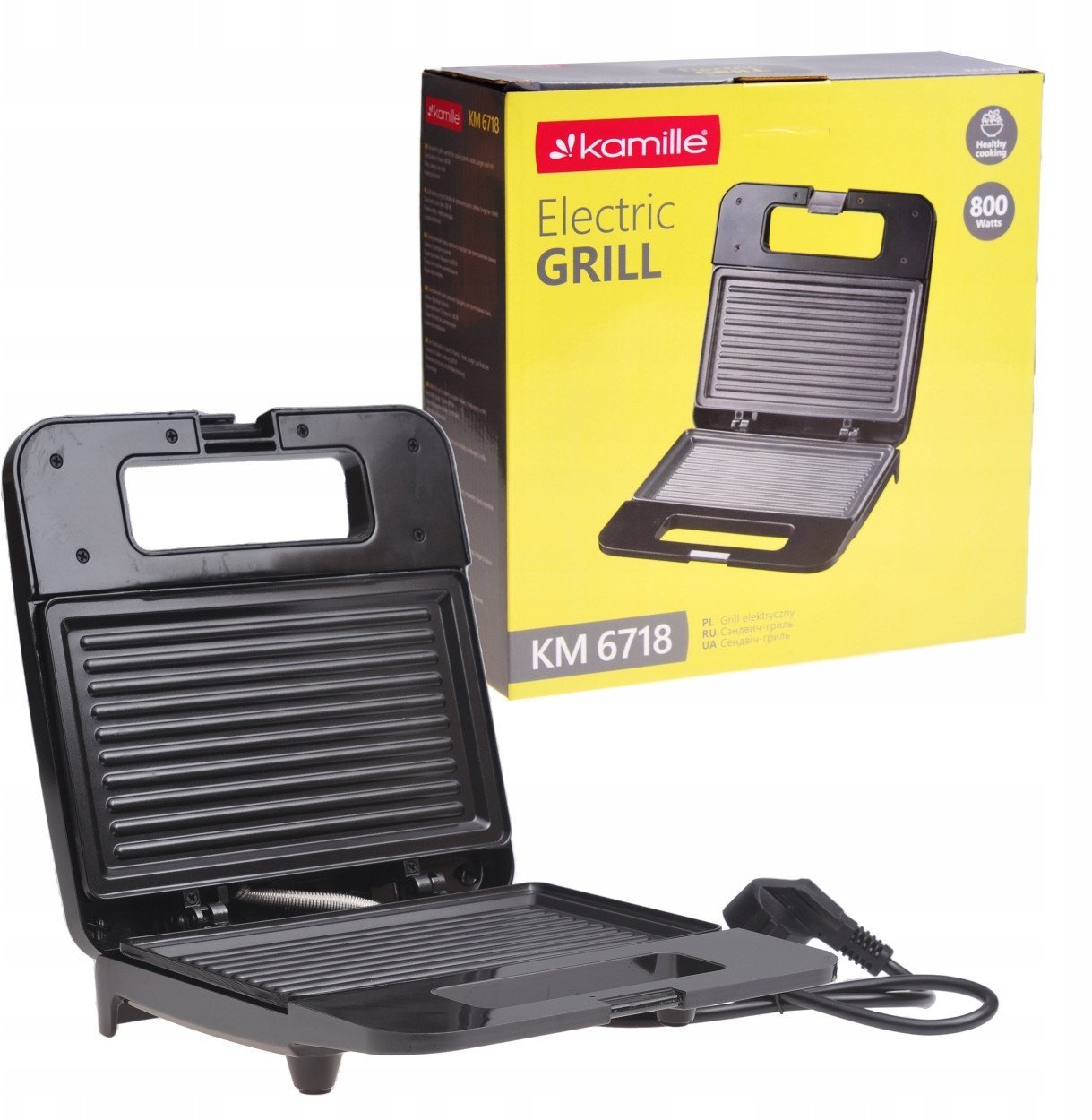 OPIEKACZ 6718 CZARNY 800 W GRILL
