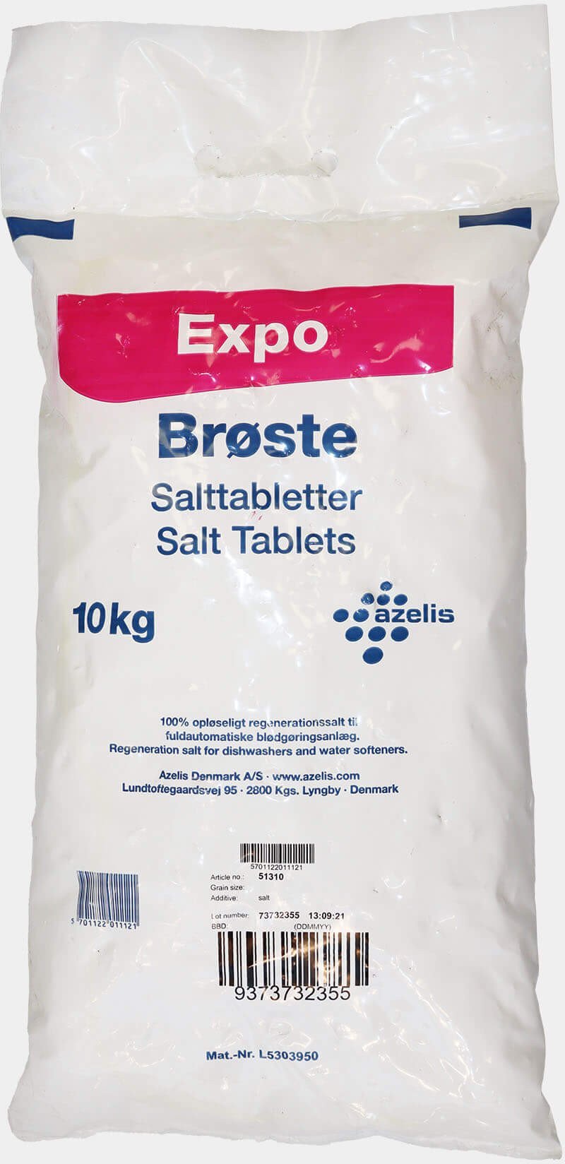 Salttabletter t/opvaskemaskiner 10kg Hvid