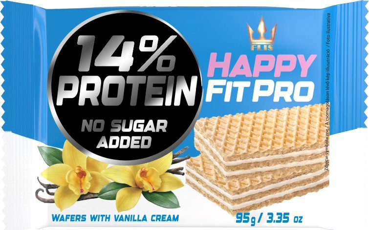 FLIS Flis Happy Fit Pro wafelek bez dodatku cukru o smaku waniliowym 95 g