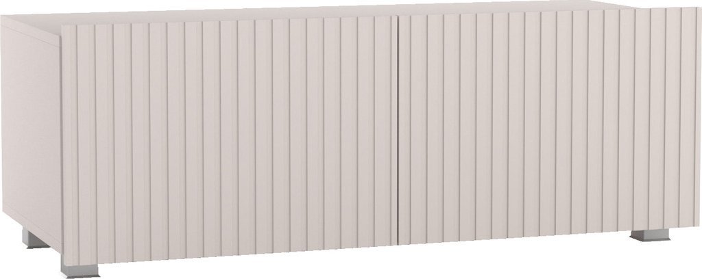 Ravio Szafka RTV Kolder 100 cm w kolorze cashmere i z ryflowanymi frontami