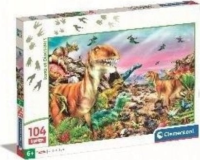Clementoni Clementoni Puzzle 104el Super Kraina Dinozaurów 25779
