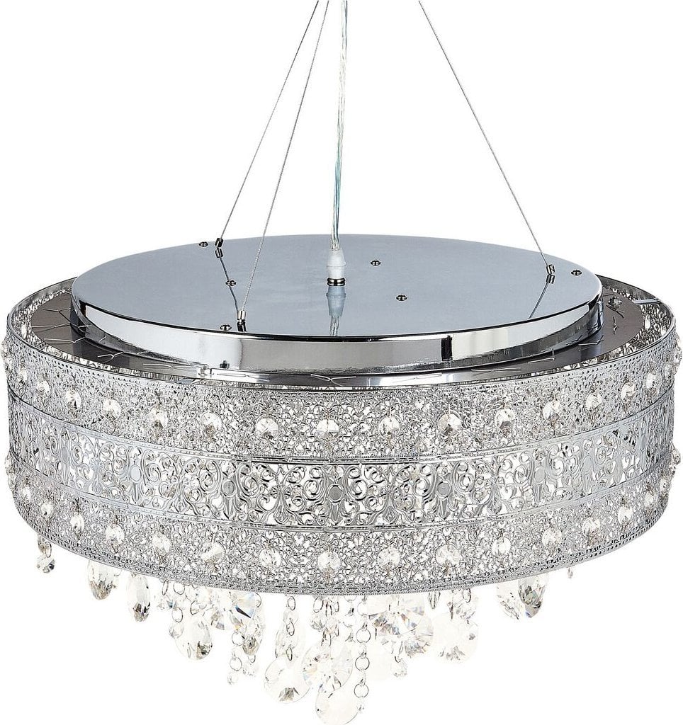 Lampa wisząca Beliani Żyrandol metalowy 6-punktowy srebrny BARBEIRA