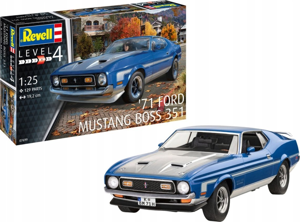 Revell Model plastikowy Samochód 71 Ford Mustang Boss 351 1/25