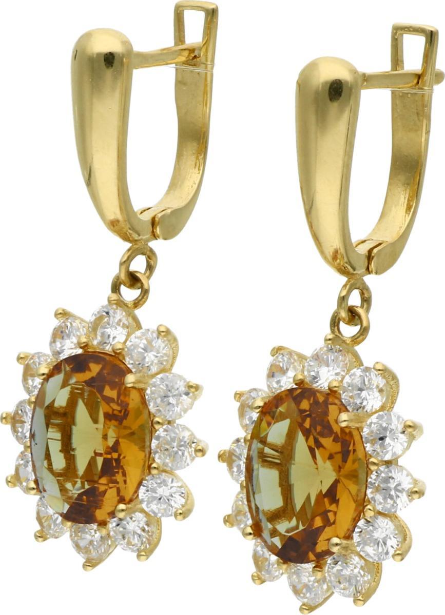 Rosanto Złote kolczyki z zultanitem sultanitem 585 14k