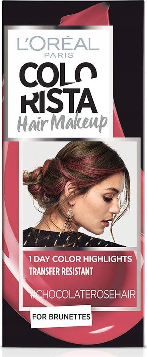 L’Oreal Paris L'Oreal Paris, Colorista Hair Makeup, Semi-Permanent Hair Dye, #CHOCOLATEROSEHAIR, 30 ml For Women