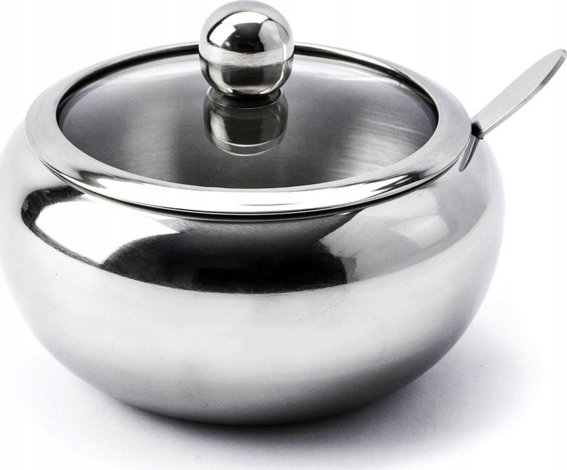 Brunbeste CUKIERNICA STALOWA Z ŁYŻECZKĄ 560ml POŁYSK BRUNBESTE BB-1155