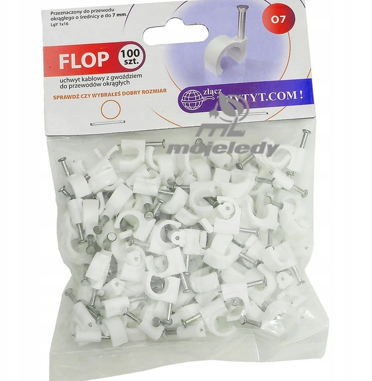 Uchwyt kablowy typu FLOP O7, opk=100szt.