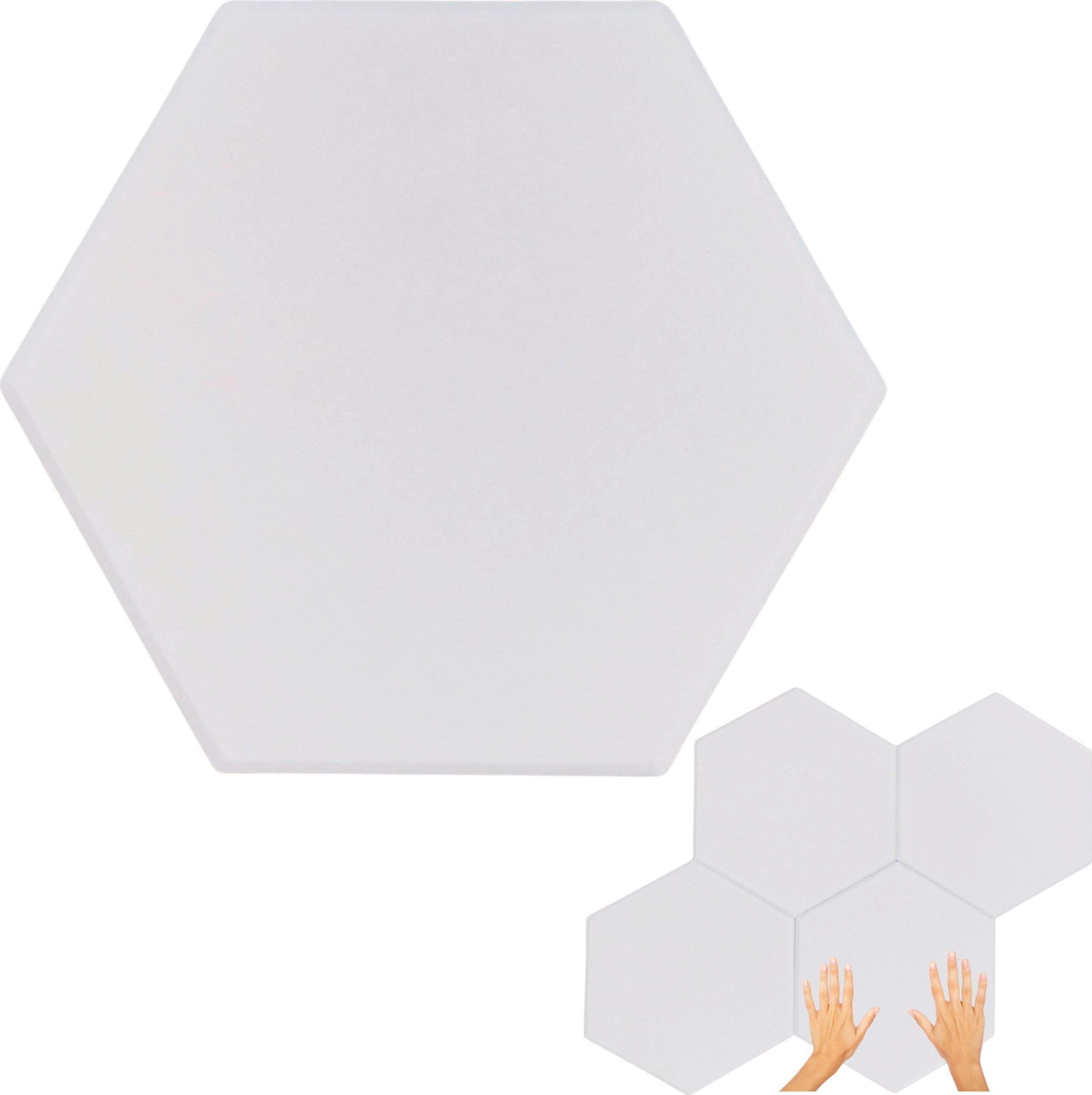 Iteams4Now Panele ścienne filcowe 3d heksagon zagłówek samoprzylepne akustyczne soft