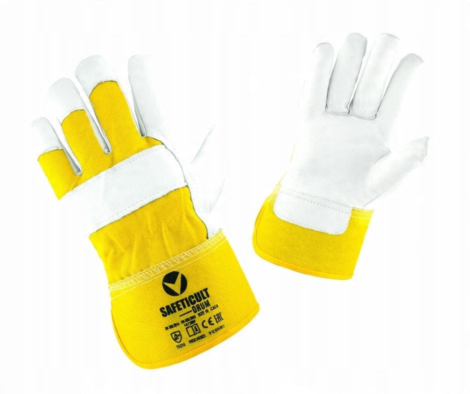 RĘKAWICE ZE SKÓRY KOZIEJ LICOWEJ I BAWEŁNY SAFETICULT DRUM