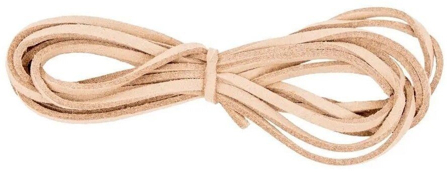 FANDY Sznurek do biżuterii ze sztucznej skóry jasnobrązowy