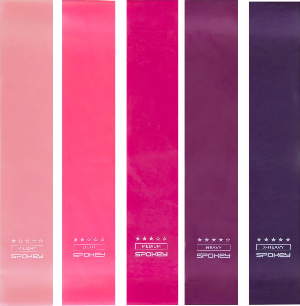 Spokey Mini Band Artio różne poziomy oporu w zestawie wielokolorowy 5 szt.