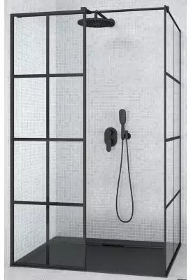 Besco EXCEA WALK IN 120 x 90 PROFIL CZARNY