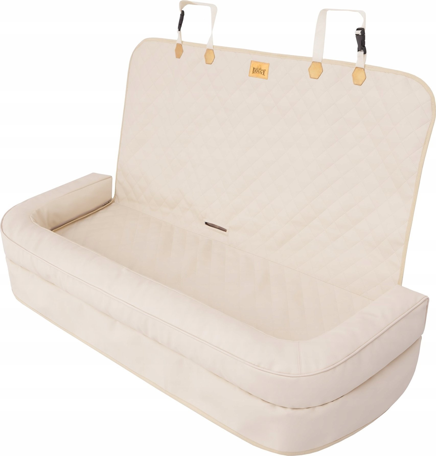 DOGGY TRANSPORTER BACK BEŻ SKAJ