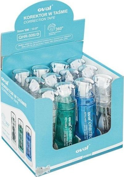Korektor Oval Orbitec w taśmie 5mmx6m (12szt)