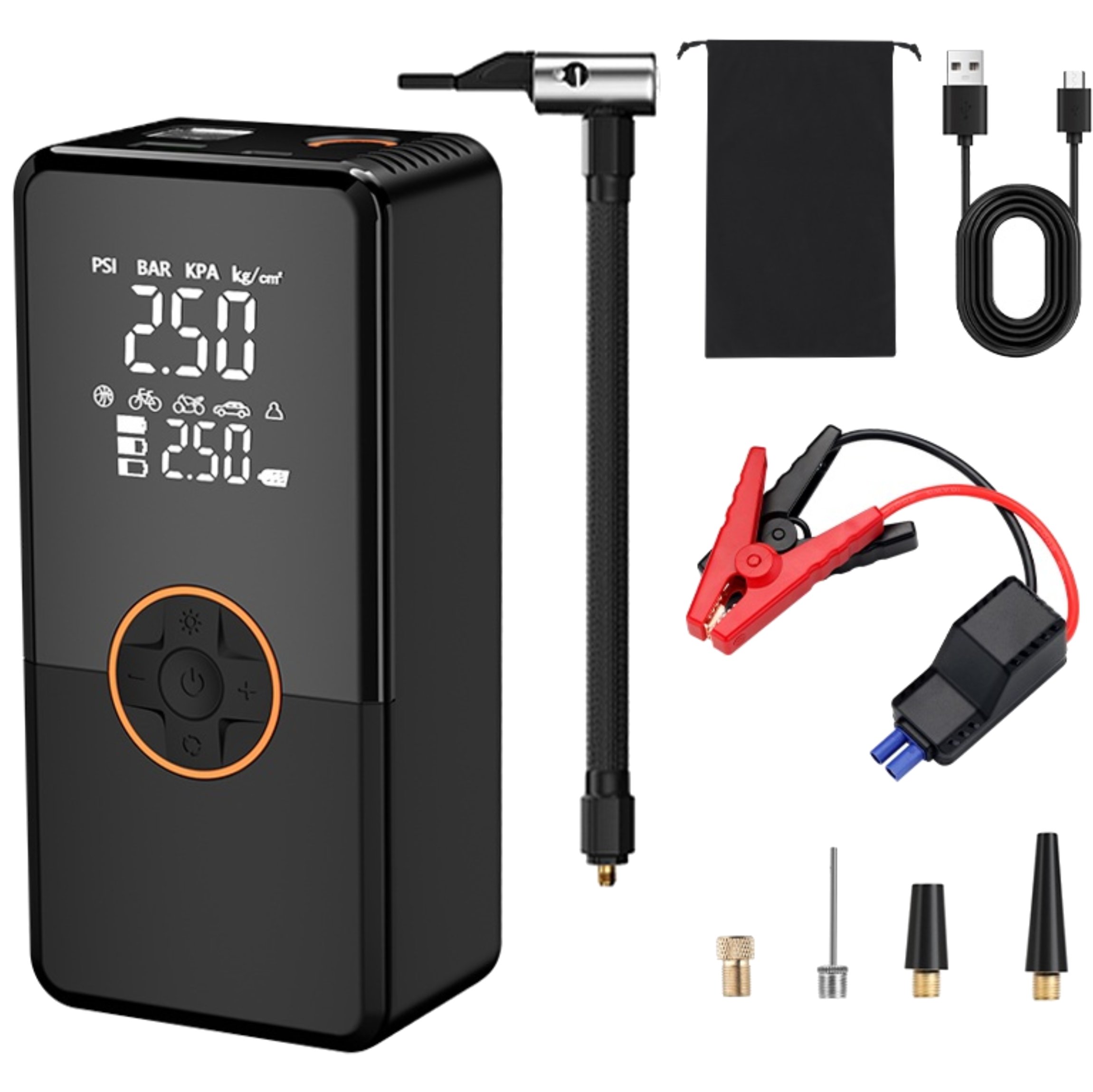Kompresor samochodowy Platinet PMPBTPM Power Bank 8000mAh 800A car jump starter kompresor 19 mm 22L/min