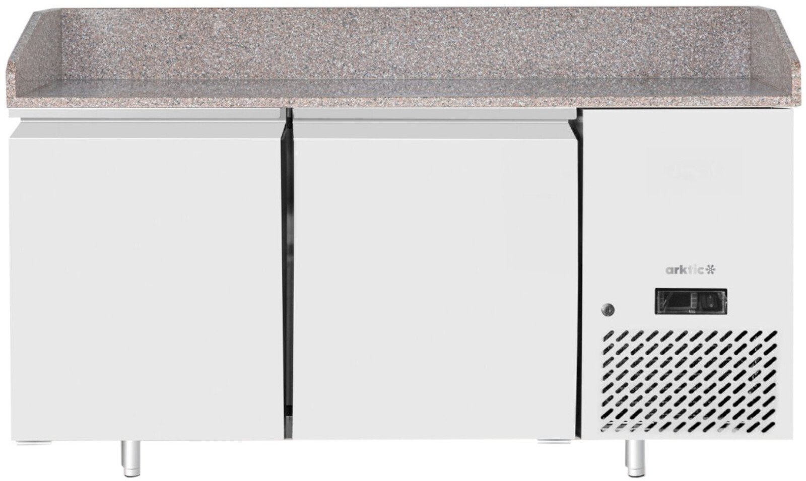 ARKTIC Stół chłodniczy do pizzy z granitowym blatem rantem 2-drzwiowy 250 l 250 W 151x80x88 cm