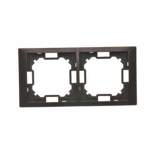 Kontakt-Simon Ramka podwójna Neos IP20 matowy czarny BMRC2/49