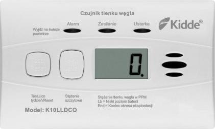 Kidde Czujnik czadu z wyświetlaczem K10LLDCO