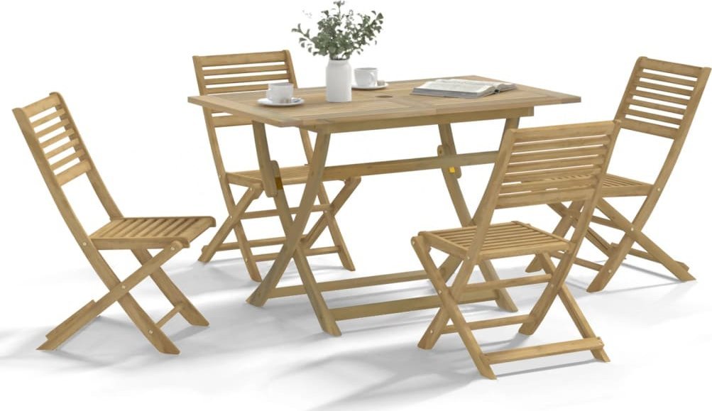 vidaXL 5-cz. zestaw mebli ogrodowych, lite drewno akacjowe