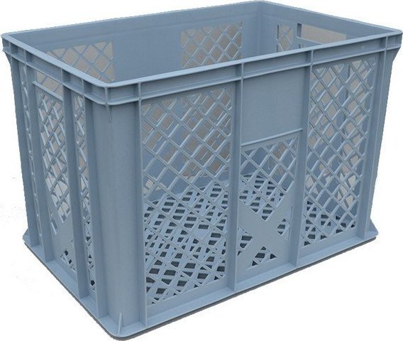 Artech Pojemnik transportowy EURO 410, dno i ścianki ażurowe, wym. 600 x 400 x 410 mm (Kolor szary)