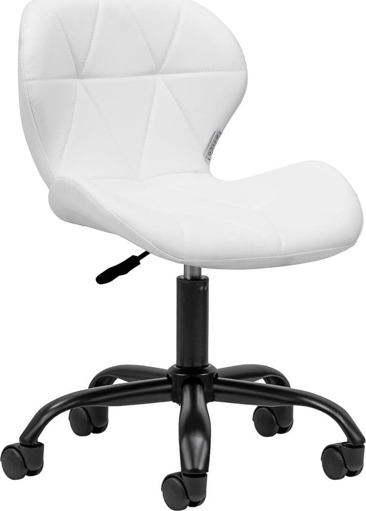 Taboret kosmetyczny QS-06B czarno biały