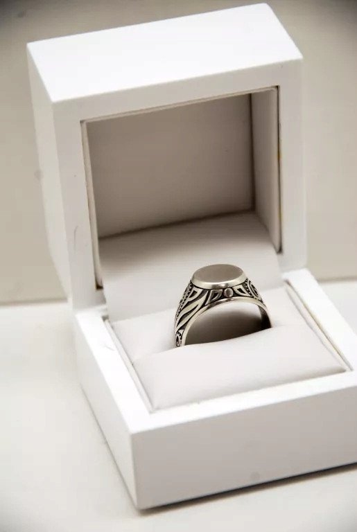 SREBRNY PIERŚCIONEK OBRĄCZKA ŚLUBNA STAL 316L r.25